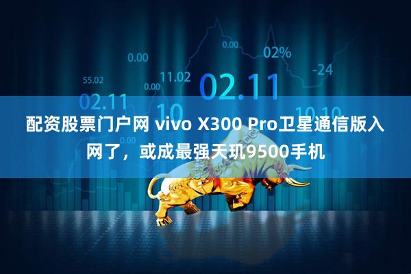 配资股票门户网 vivo X300 Pro卫星通信版入网了，或成最强天玑9500手机