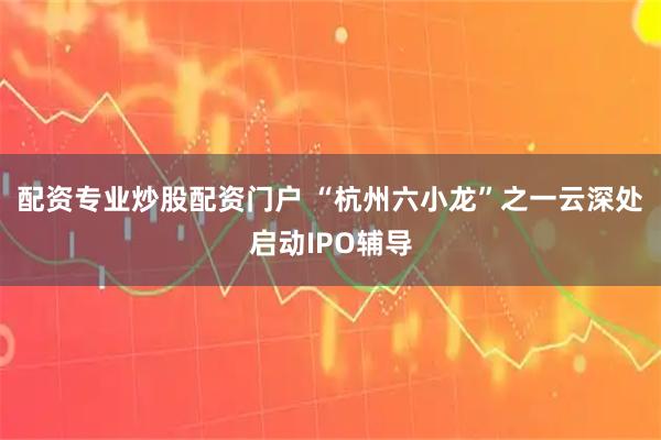 配资专业炒股配资门户 “杭州六小龙”之一云深处启动IPO辅导