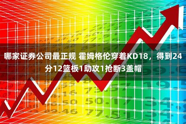 哪家证券公司最正规 霍姆格伦穿着KD18，得到24分12篮板1助攻1抢断3盖帽
